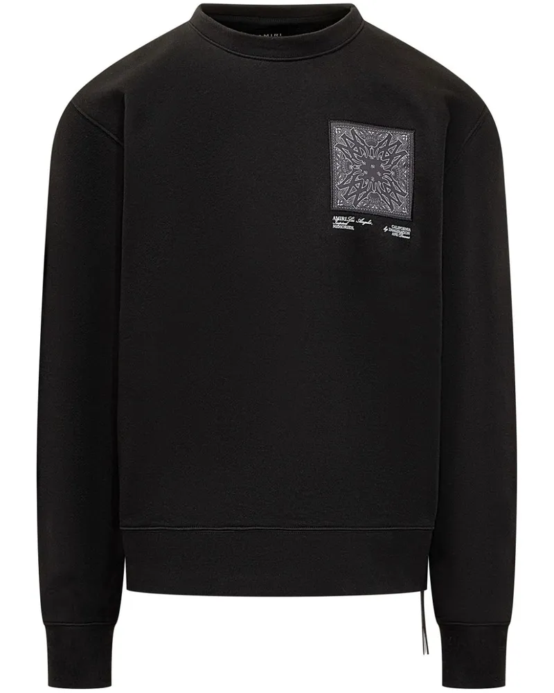 Amiri Sweatshirt mit Logo-Print - Schwarz Schwarz