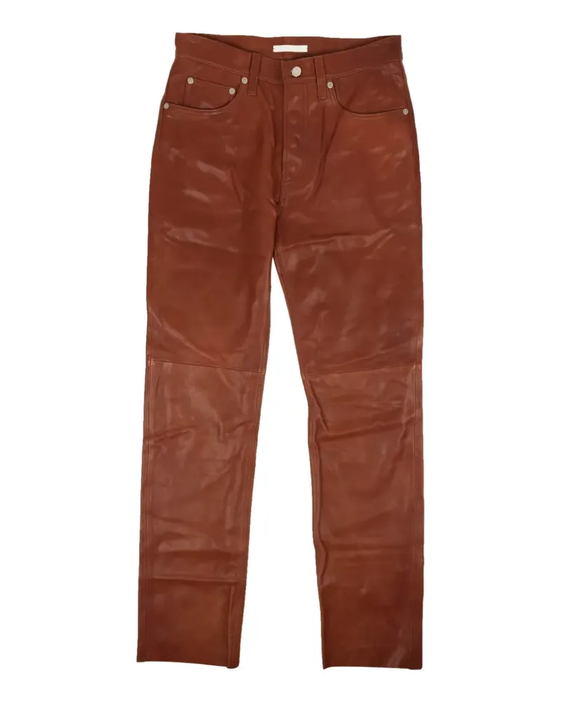 Helmut Lang Masc Hi Lederhose - Braun Braun