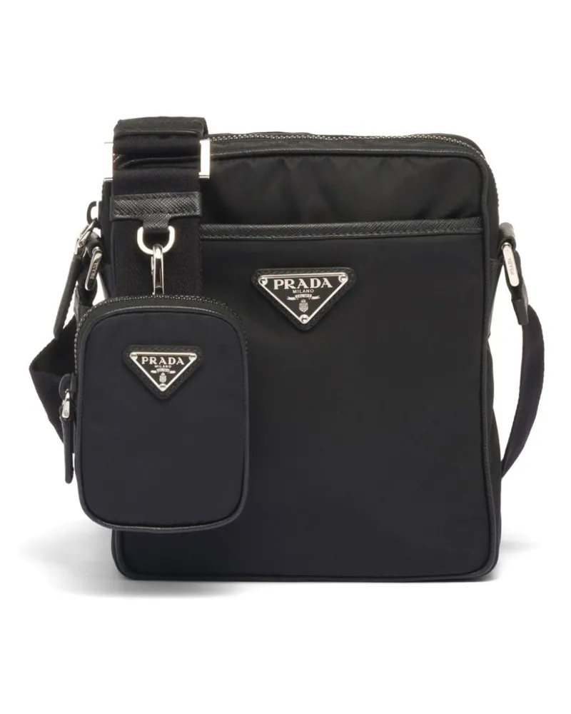 Prada Brique Schultertasche - Schwarz Schwarz