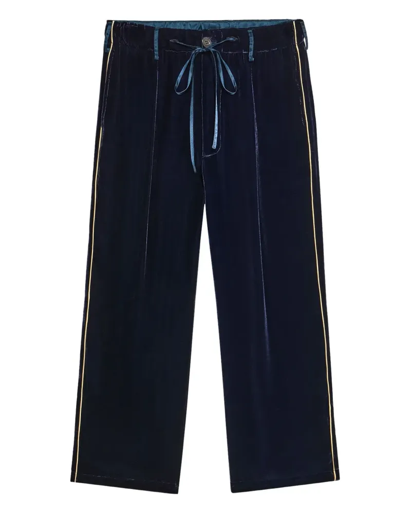 Pierre-Louis Mascia Kanpur Hose aus Samt mit Seitenstreifen - Blau Blau