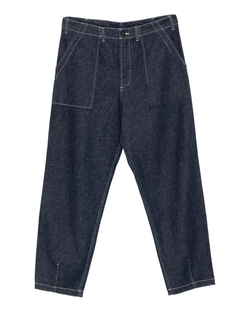 Universal Works Trooper Jeans mit Kontrastnähten - Blau Blau