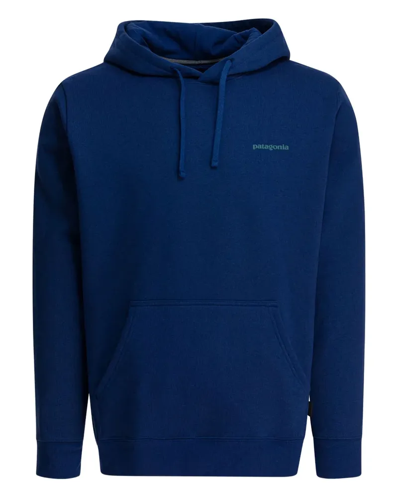 Patagonia drawstring graphic hoodie - Blau Blau