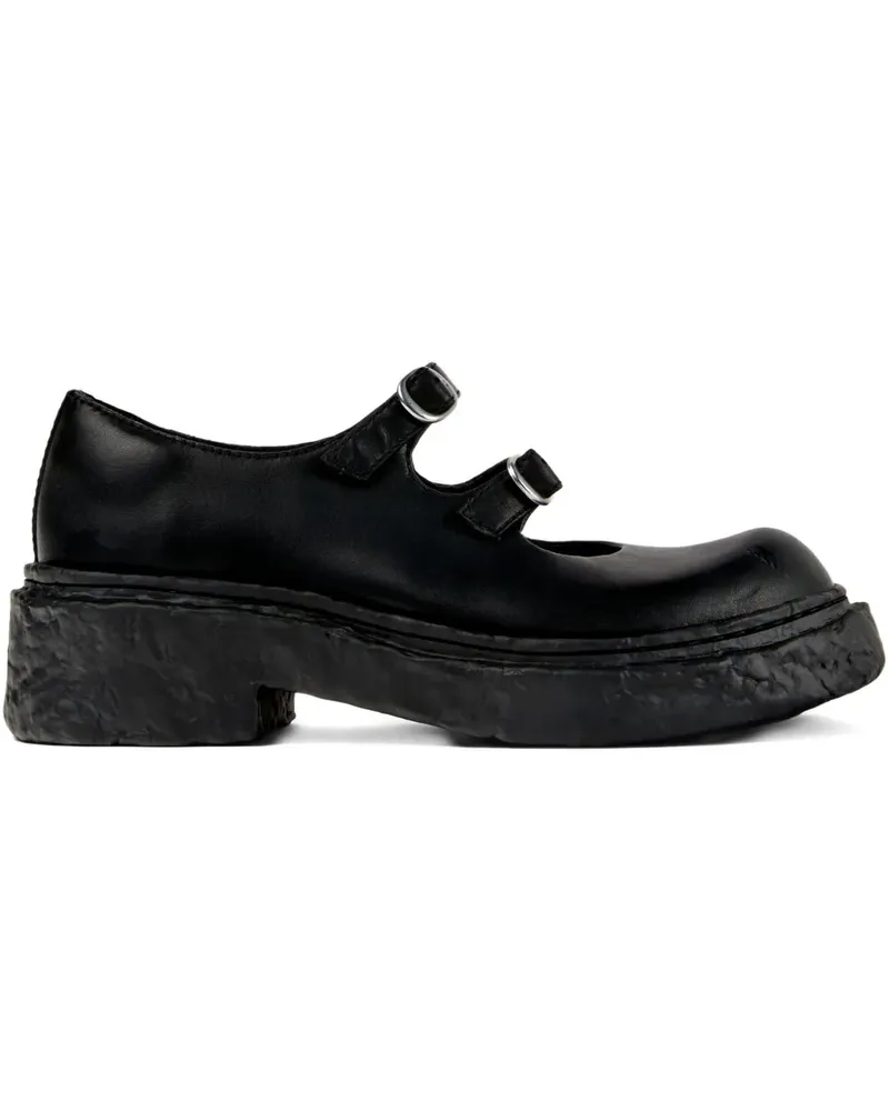 Camper Vamonos Plateau-Loafer mit Schnallenriemen - Schwarz Schwarz
