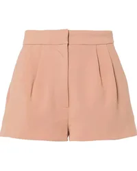 Elisabetta Franchi Shorts aus Krepp mit Logo-Patch Rosa