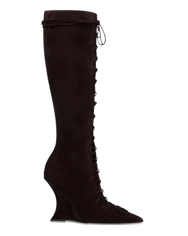 Paris Texas Spitze 105 Nina Schnürstiefel - Braun Braun