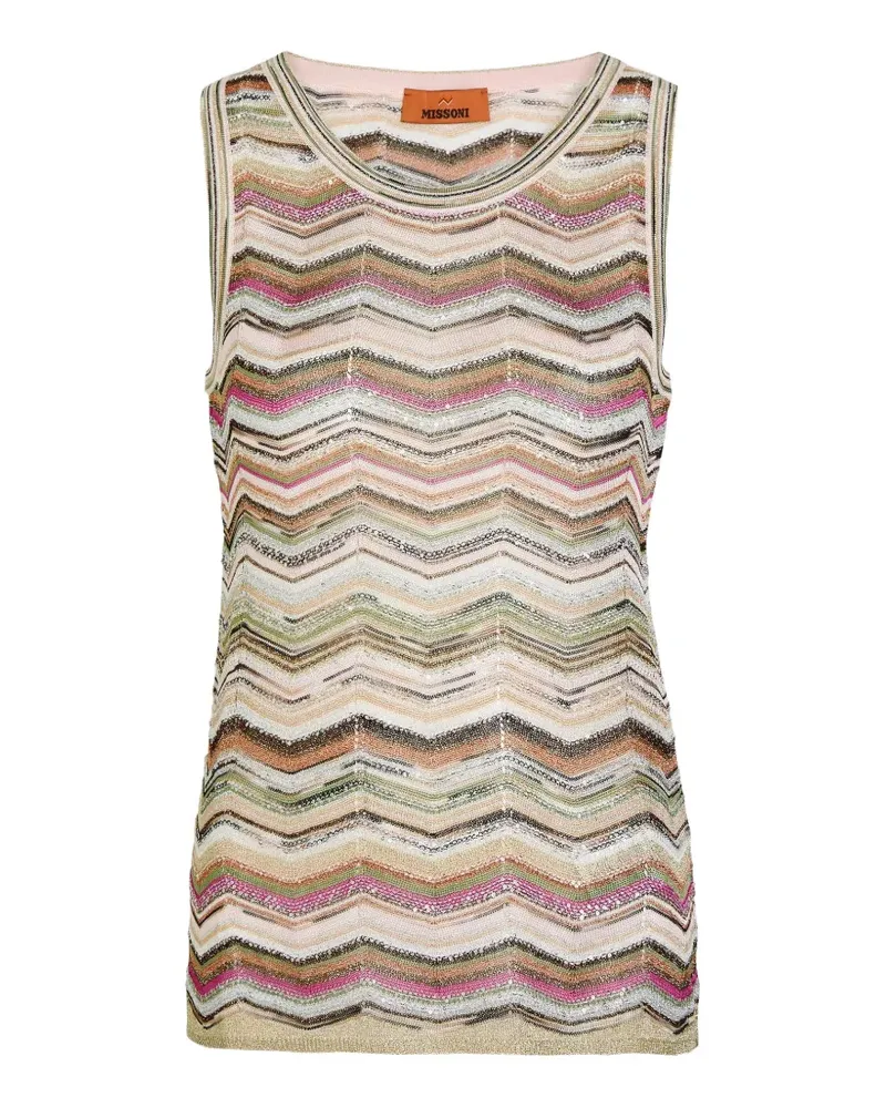 Missoni Trägershirt mit Pailletten - Nude Nude