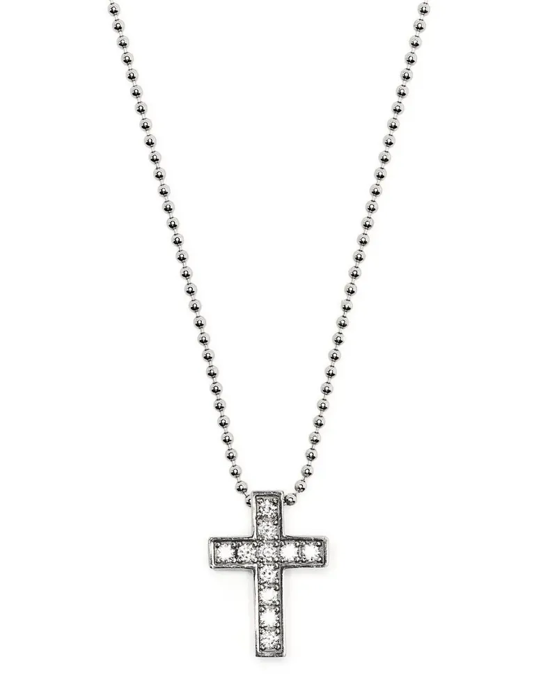 Dsquared2 Halskette mit Kristallkreuz - Silber Silber