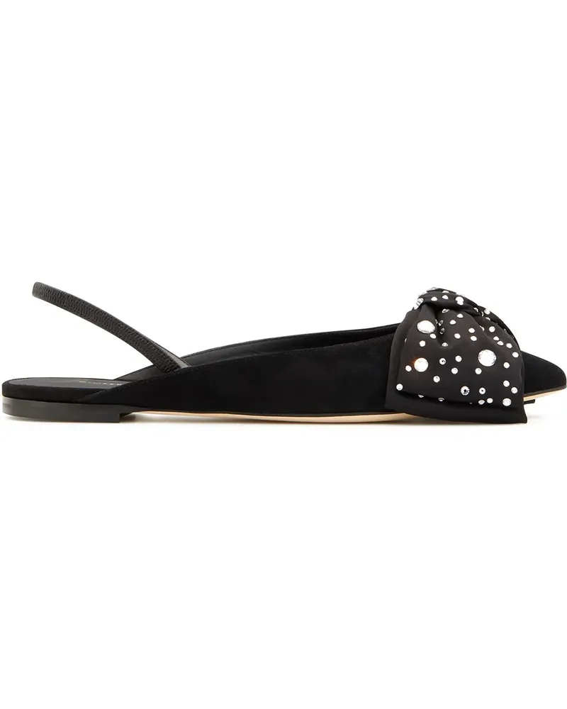 Giuseppe Zanotti Ballerinas mit Schleife - Schwarz Schwarz