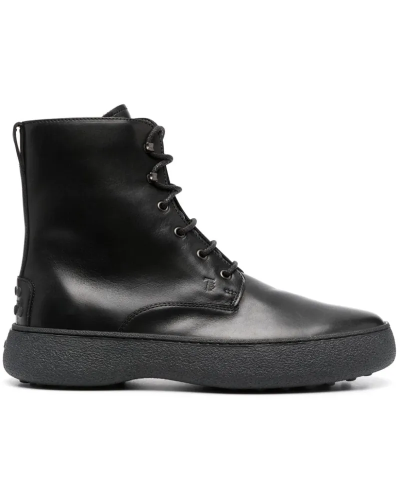 TOD'S Schnürstiefel mit Profilsohle - Schwarz Schwarz