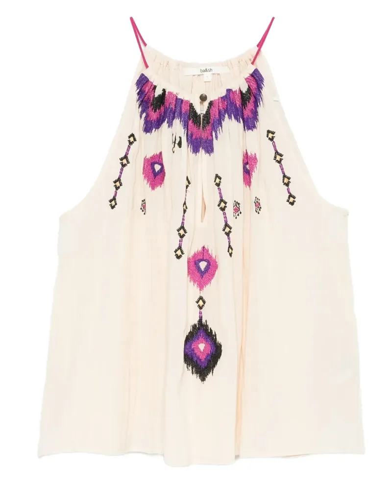 ba&sh Pela Top mit Stickerei - Nude Nude