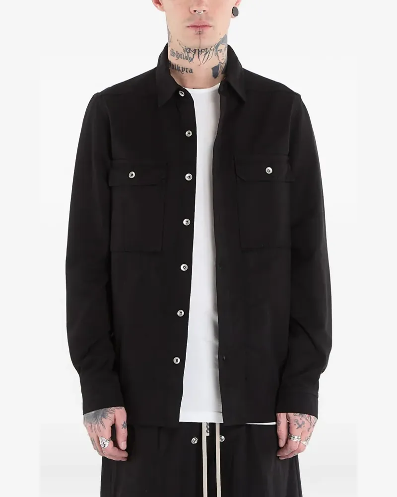 DRKSHDW by Rick Owens Outershirt Jacke mit Knöpfen - Schwarz Schwarz