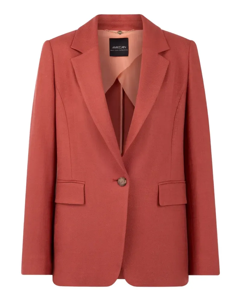 Marc Cain single-breasted notched-lapels blazer - Rot Rot