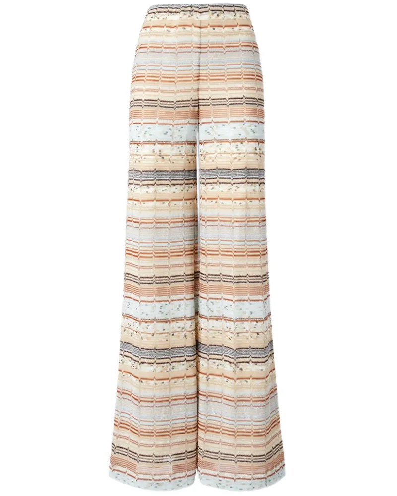 Missoni Gestreifte Palazzohose - Nude Nude