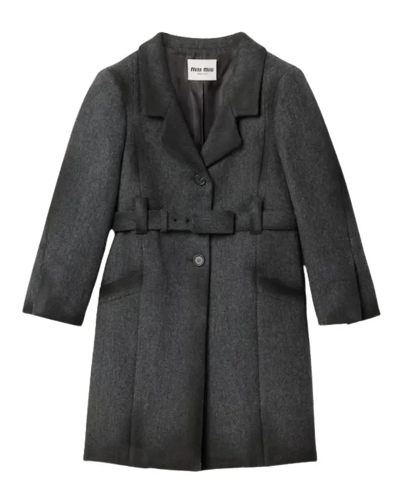 Miu Miu Einreihiger Mantel - Grau Grau
