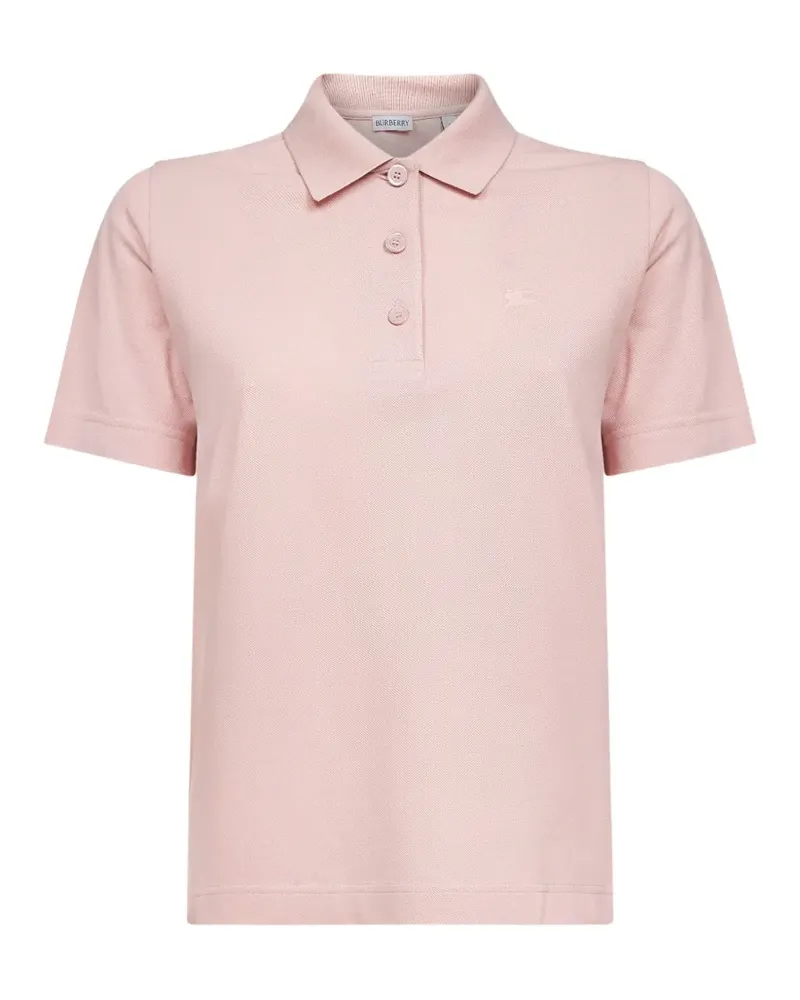 Burberry logo-embroidery polo top - Rosa Rosa