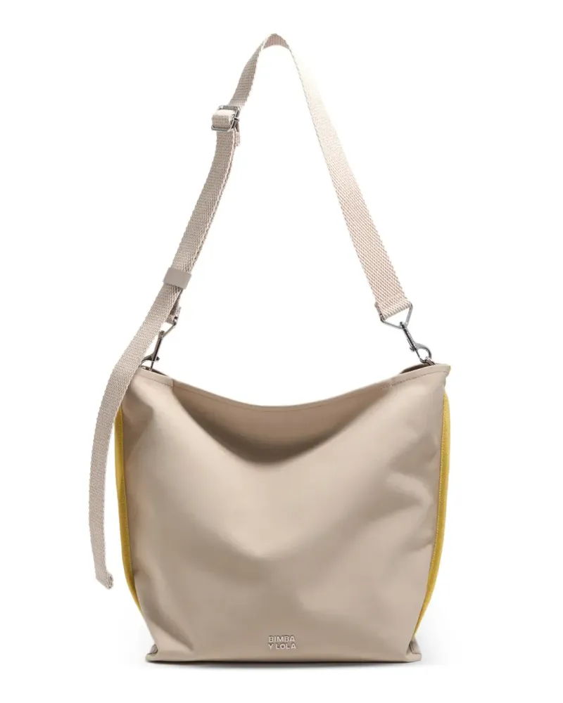 BIMBA Y LOLA Mittelgroße Carlino Schultertasche mit abnehmbarem Riemen - Nude Nude