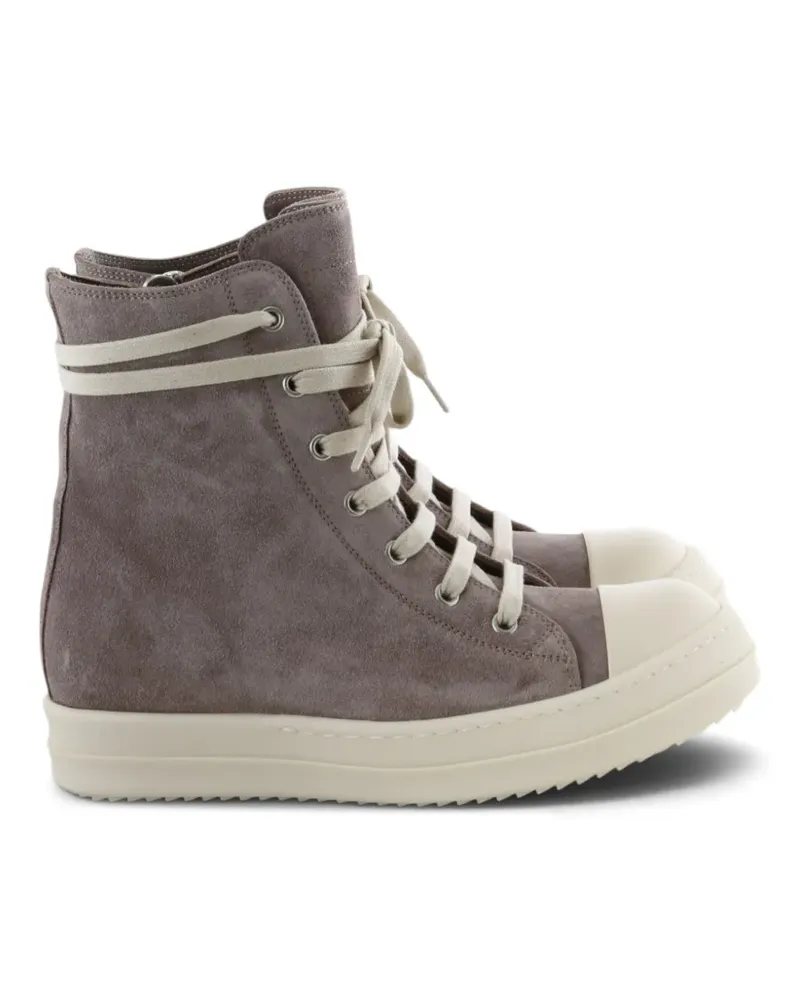Rick Owens High-Top-Sneakers aus Wildleder - Grau Grau