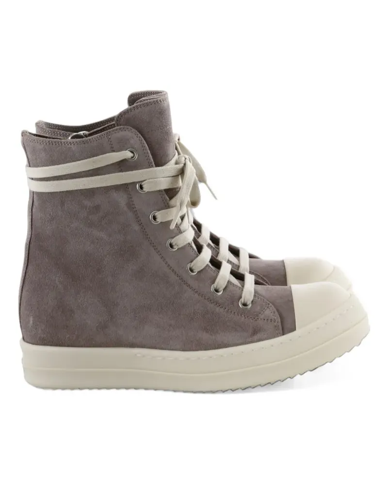 Rick Owens suede high-top sneakers - Grau Grau