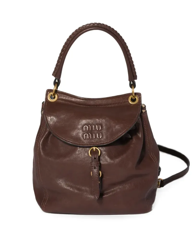 Miu Miu Rendez-Vous Rucksack aus Nappaleder - Braun Braun