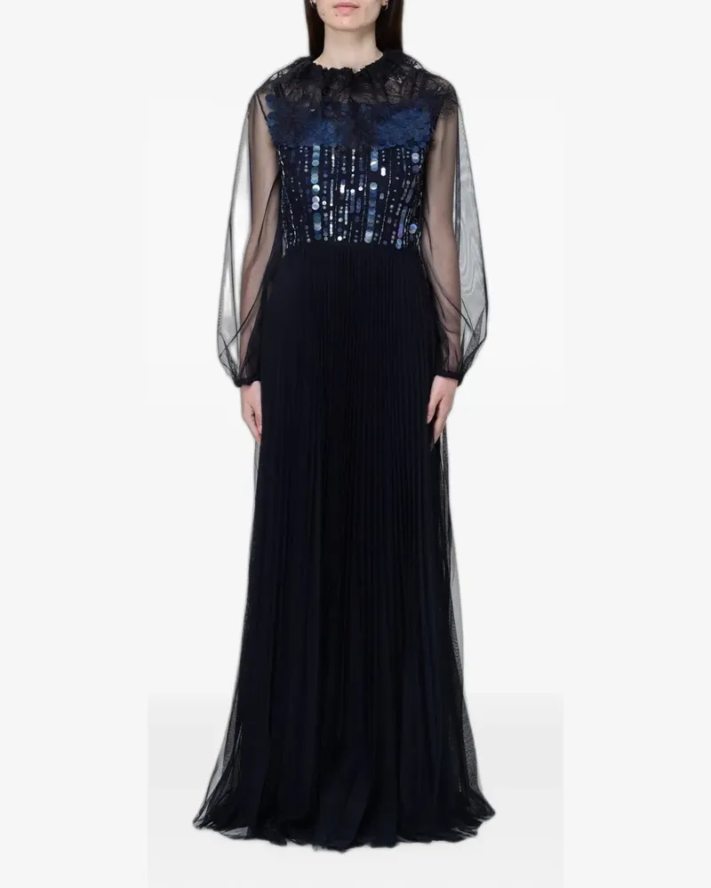 Fabiana Filippi sequin-embellished pleated maxi dress - Schwarz Schwarz
