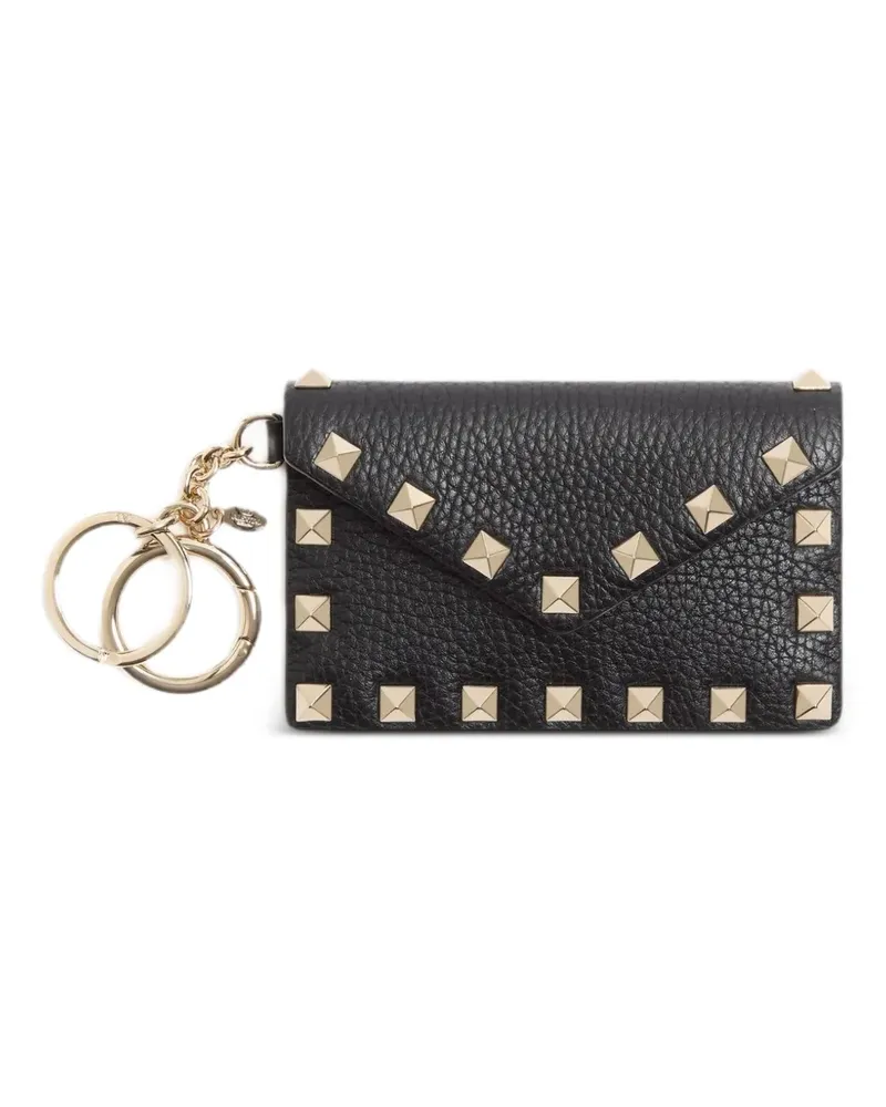 Valentino Garavani Rockstud Anhänger aus gekörntem Kalbsleder - Schwarz Schwarz