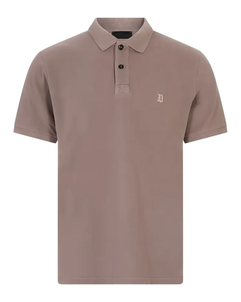 Dondup logo-embroidered piqué polo shirt - Braun Braun