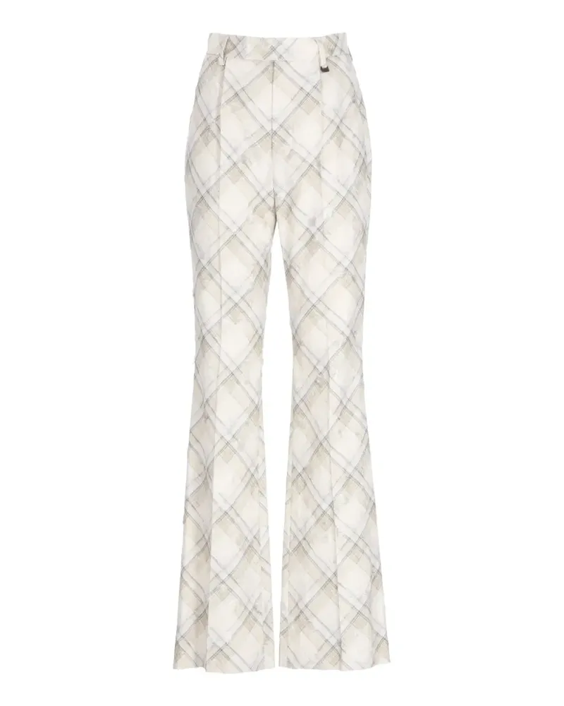 Vivienne Westwood check-pattern distressed trousers - Nude Nude