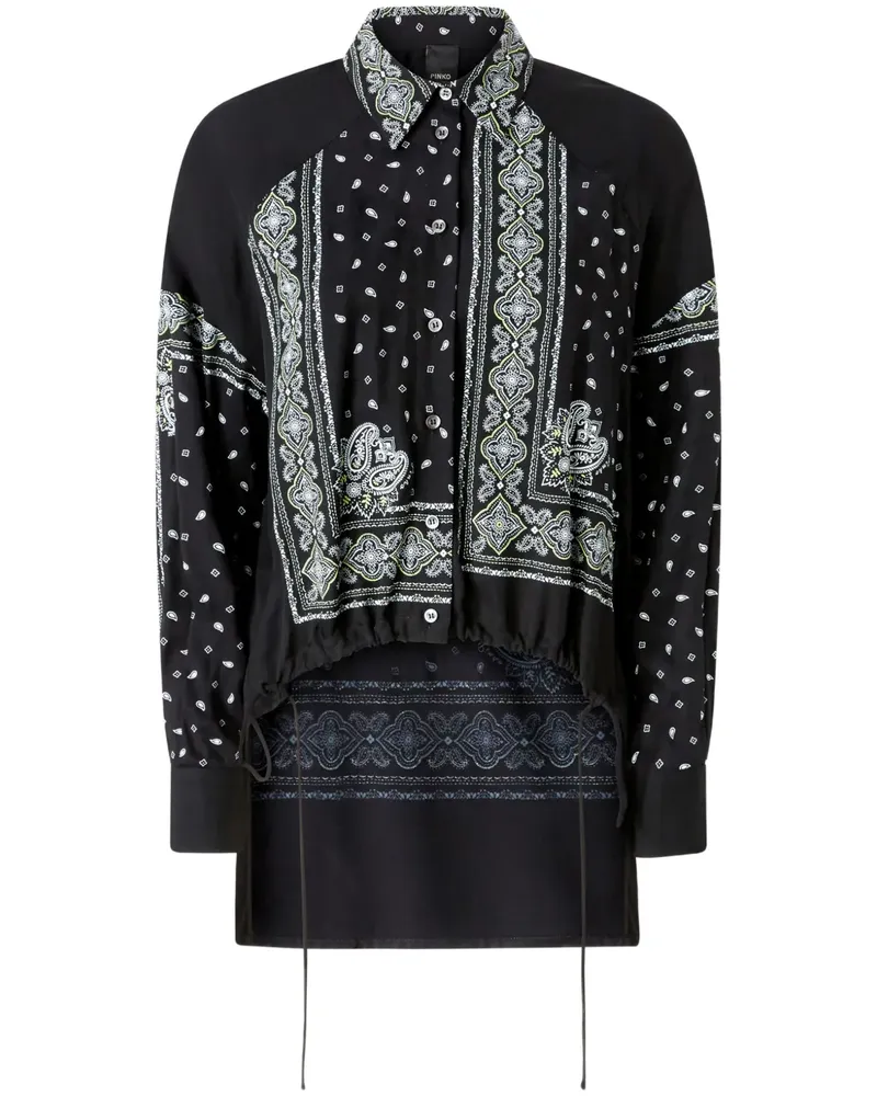 Pinko Hemd mit Print - Schwarz Schwarz