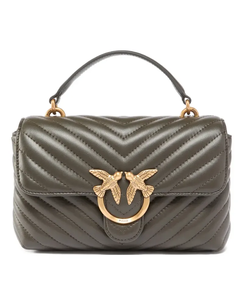 Pinko mini Lady Love chevron bird tote bag - Grün Grün