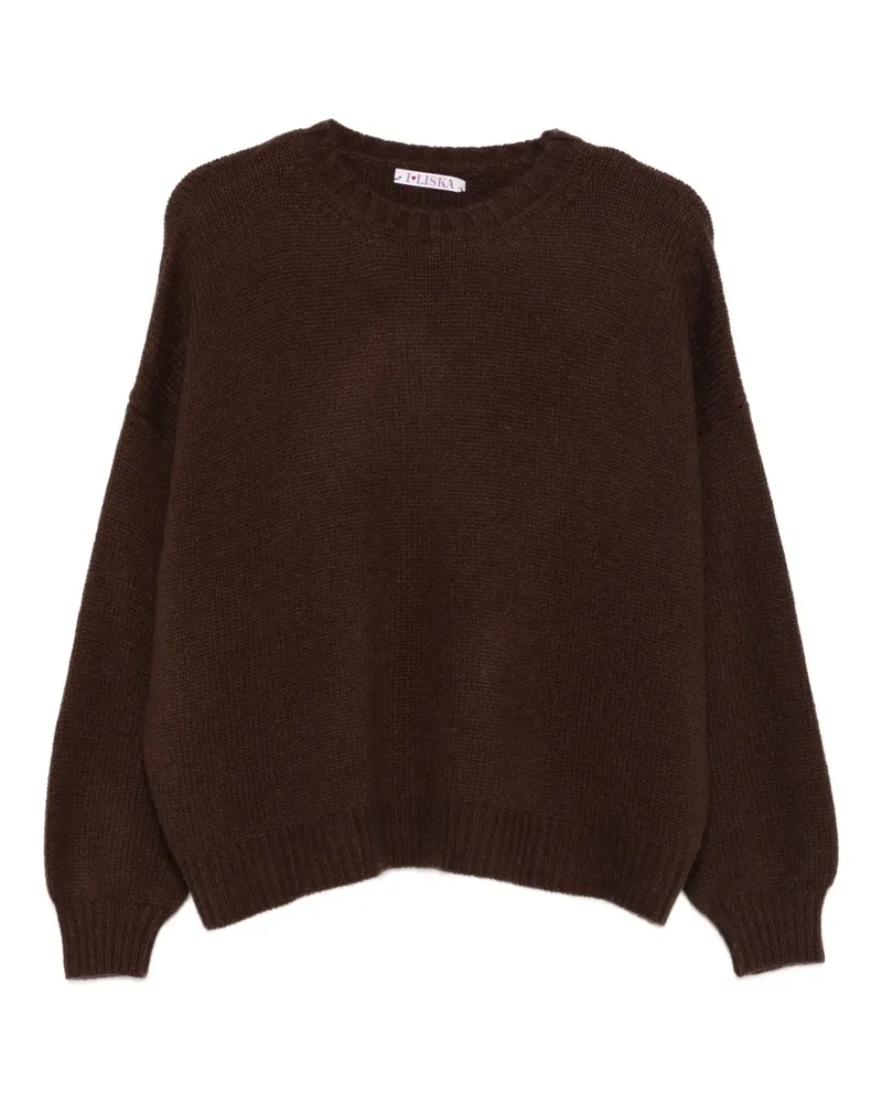 Liska Sandra Pullover mit rundem Ausschnitt - Braun Braun
