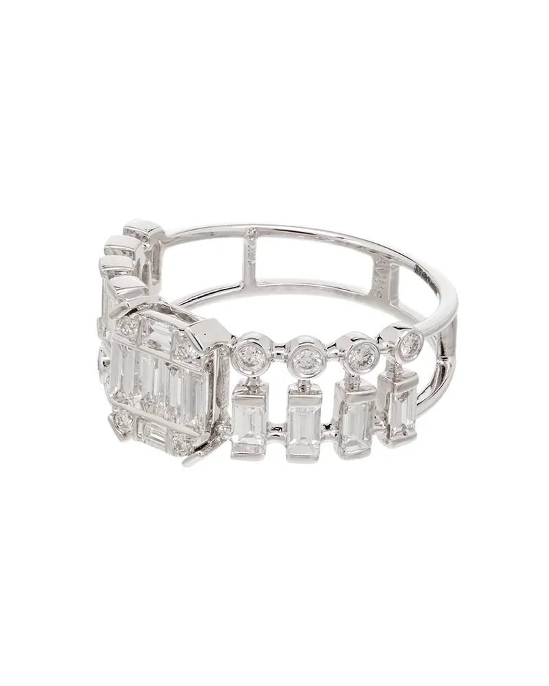 SHAY 18kt 'Illusion' Gelbgoldring mit Diamanten - Silber Silber