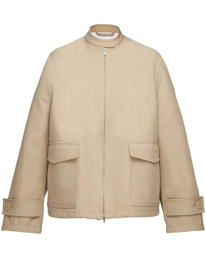 Ferragamo Jacke aus Gabardine Nude