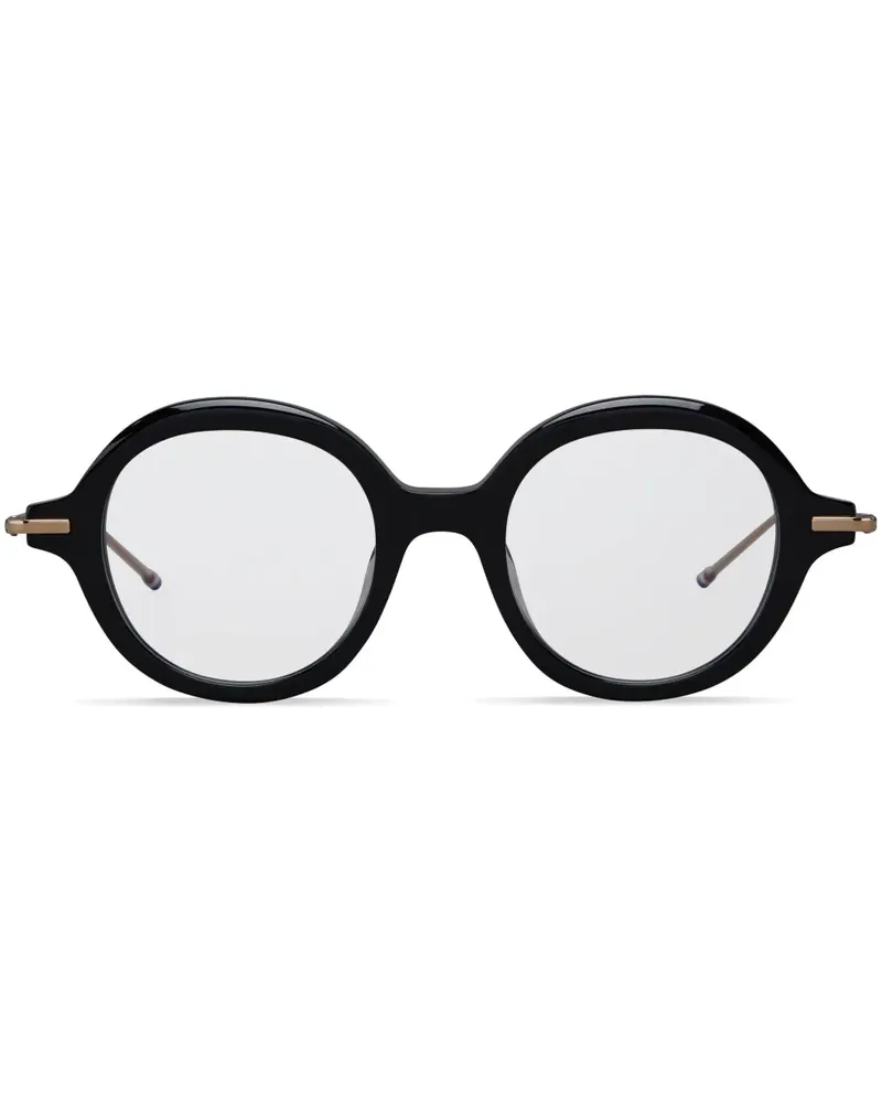 Thom Browne Brille mit rundem Gestell - Schwarz Schwarz