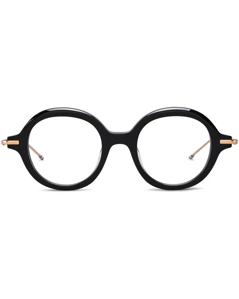 Thom Browne Brille mit rundem Gestell - Schwarz Schwarz