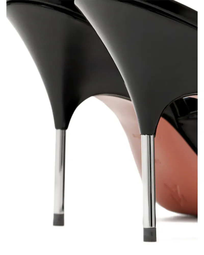 Amina Muaddi Sandalen aus Lackleder 95mm - Schwarz Schwarz