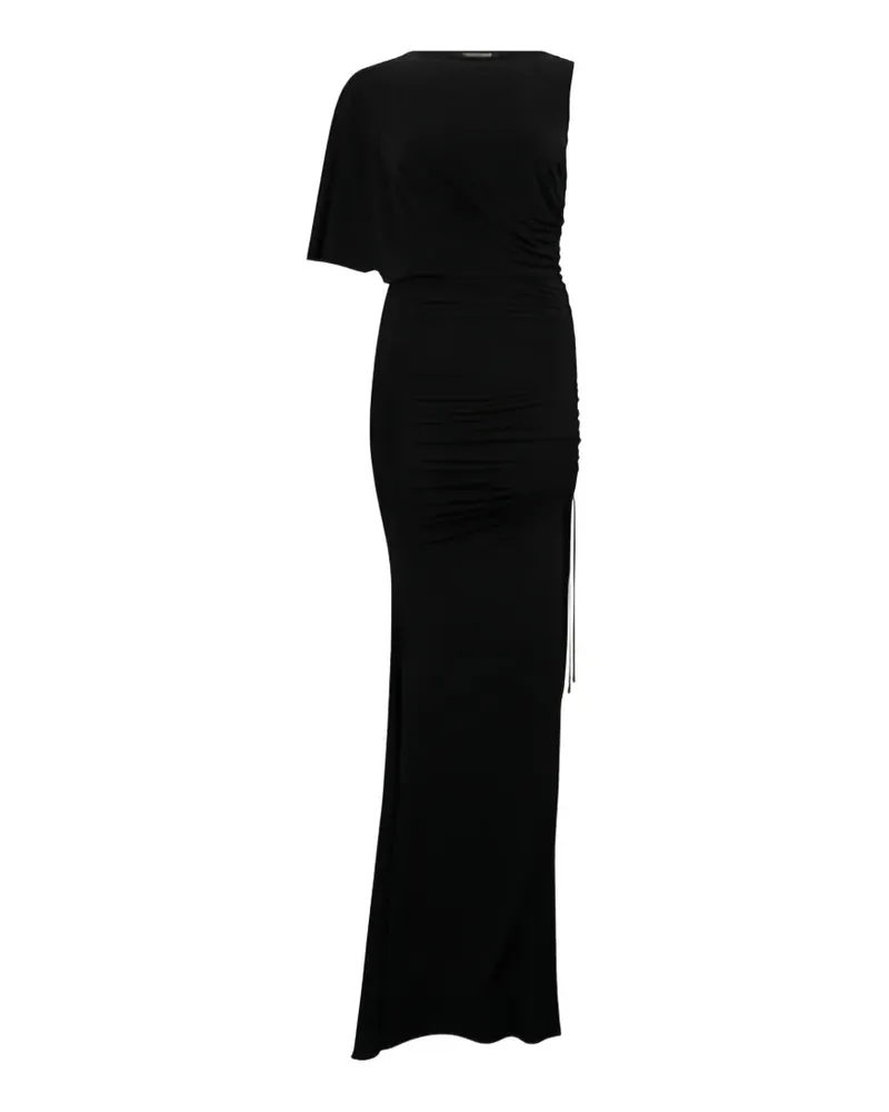 Roberto Cavalli asymmetric draped maxi dress - Schwarz Schwarz