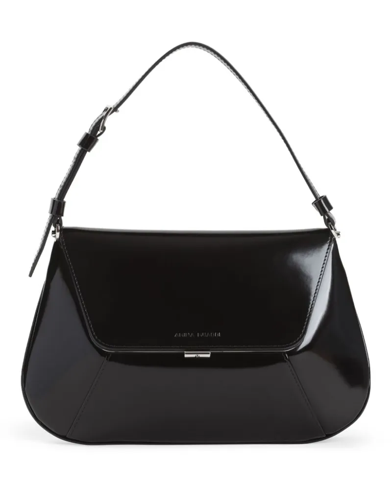 Amina Muaddi Ami Schultertasche - Schwarz Schwarz