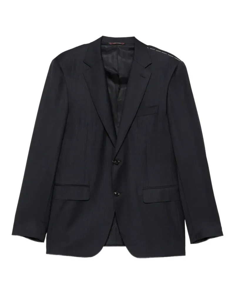 Canali micro-patterned wool suit - Blau Blau