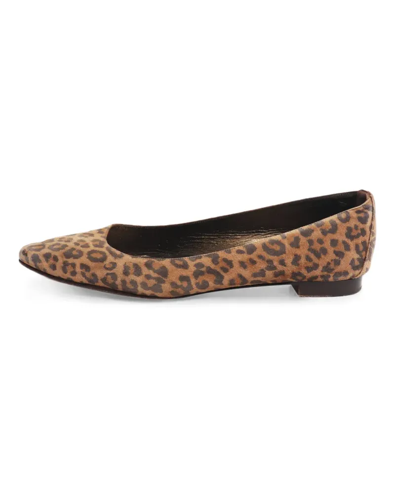Manolo Blahnik Pumps mit Leopardenprint - Nude Nude