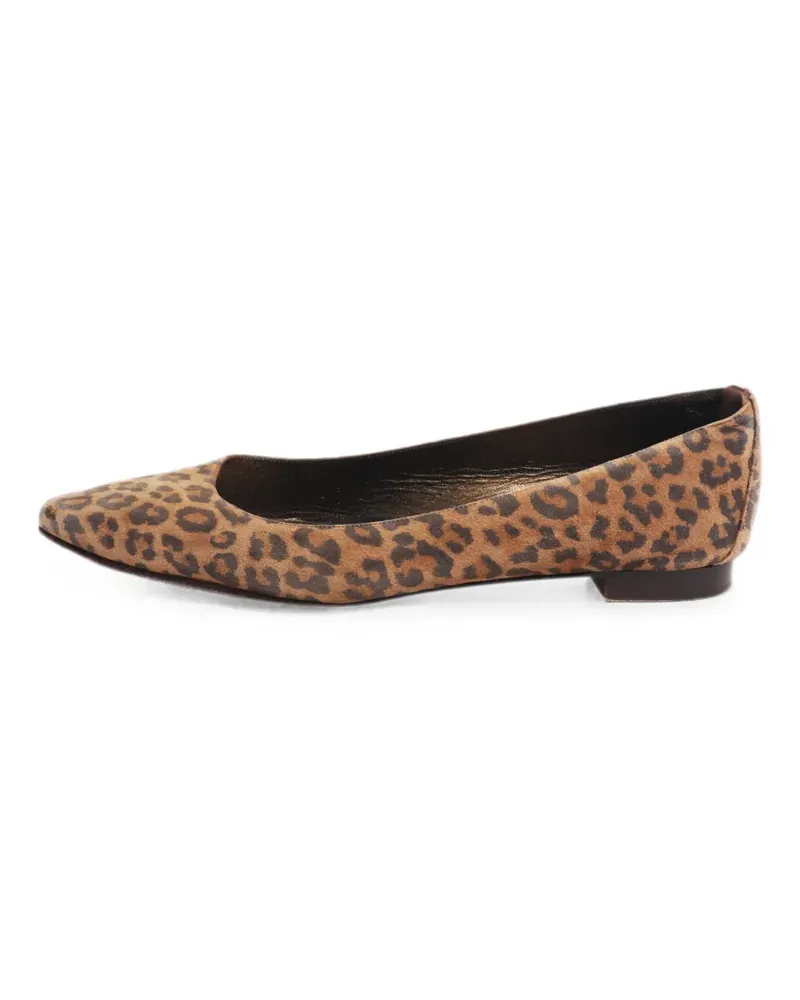 Manolo Blahnik leopard-print pumps - Nude Nude