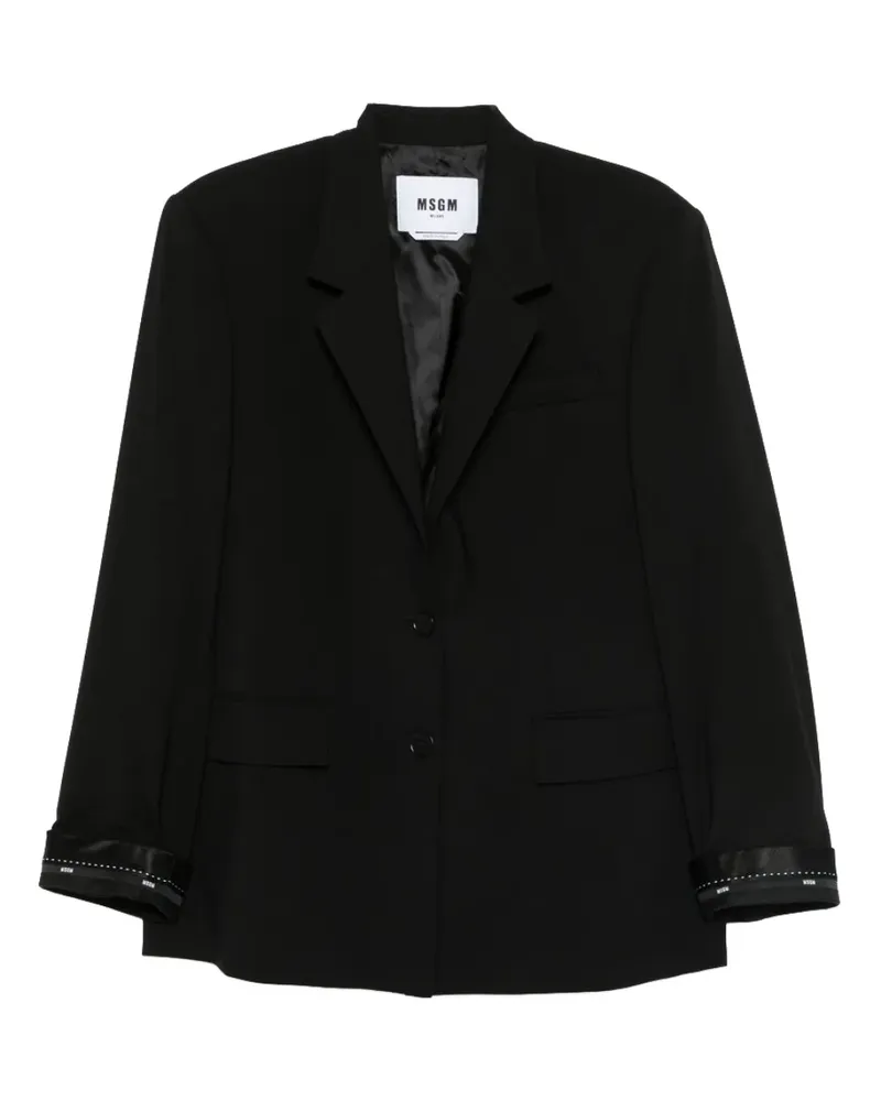 MSGM Geknöpfte Jacke mit verzierten Bündchen - Schwarz Schwarz