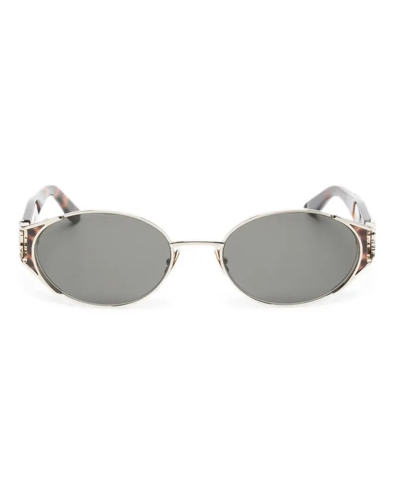 Saint Laurent Runde Sonnenbrille in Schildpattoptik - Gold Gold