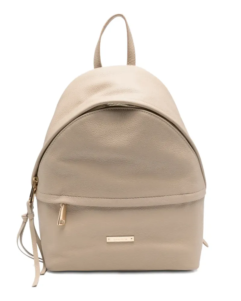 Cromia grained-leather backpack - Nude Nude
