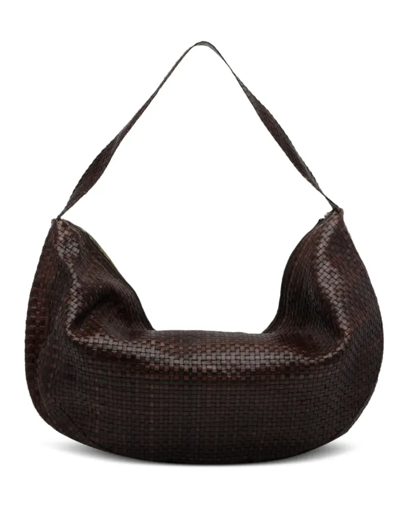 IBELIV Gewebte Clip Schultertasche - Braun Braun