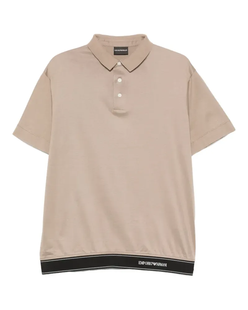 Emporio Armani Poloshirt mit Logo-Besatz - Nude Nude