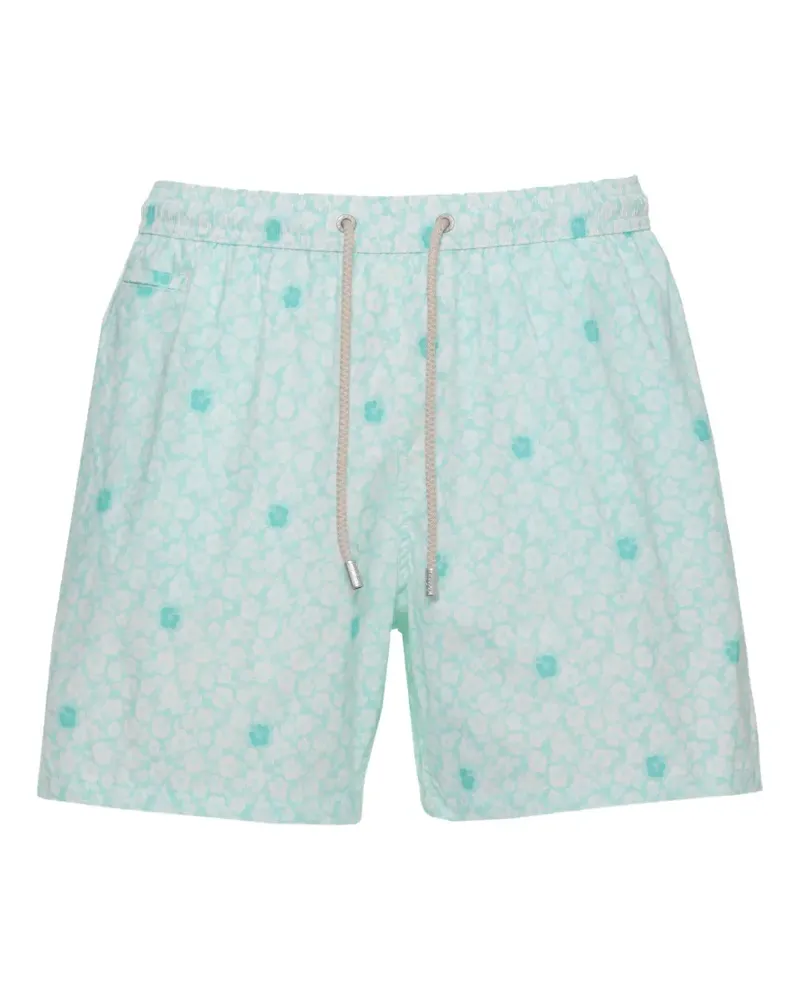 MC2 Saint Barth floral-print drawstring swim shorts - Blau Blau