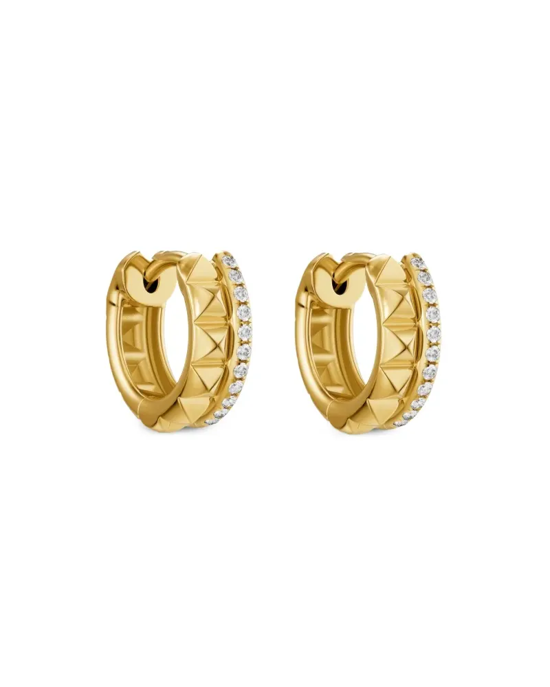 David Yurman diamond hoop earrings - Gold Gold
