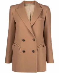 Blazé Milano Doppelreihiger Seidenblazer Braun