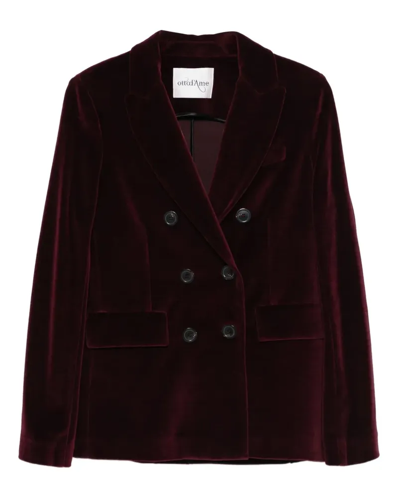 ottod’Ame Doppelreihiger Blazer aus Samt - Rot Rot