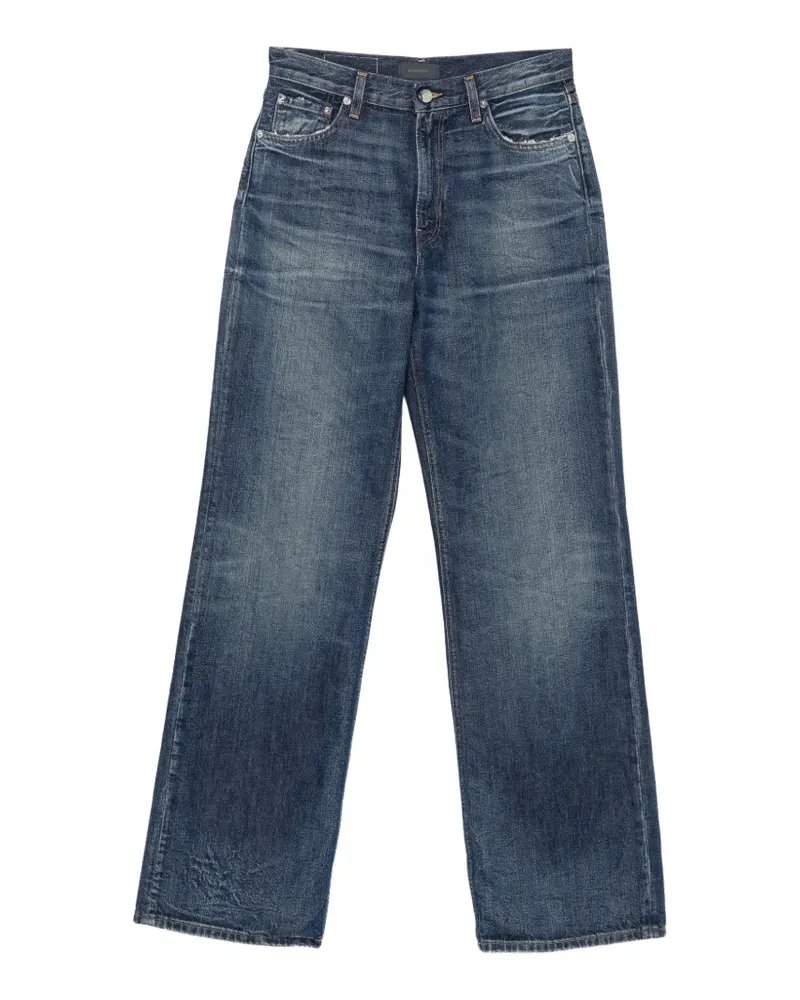 Haikure Korea Straight-Leg-Jeans - Blau Blau